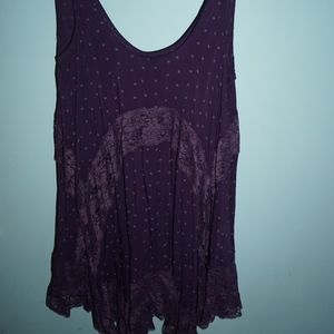NWOT Free People Voile and Lace Trapeze Slip